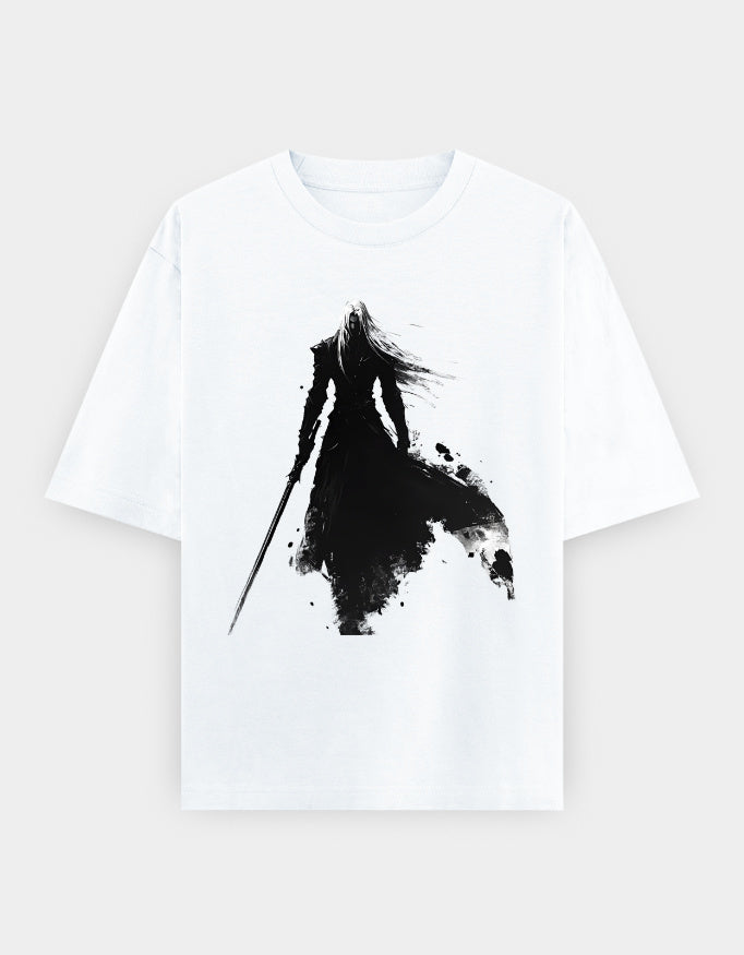 Dark Warrior Oversized Classic T-Shirt – White
