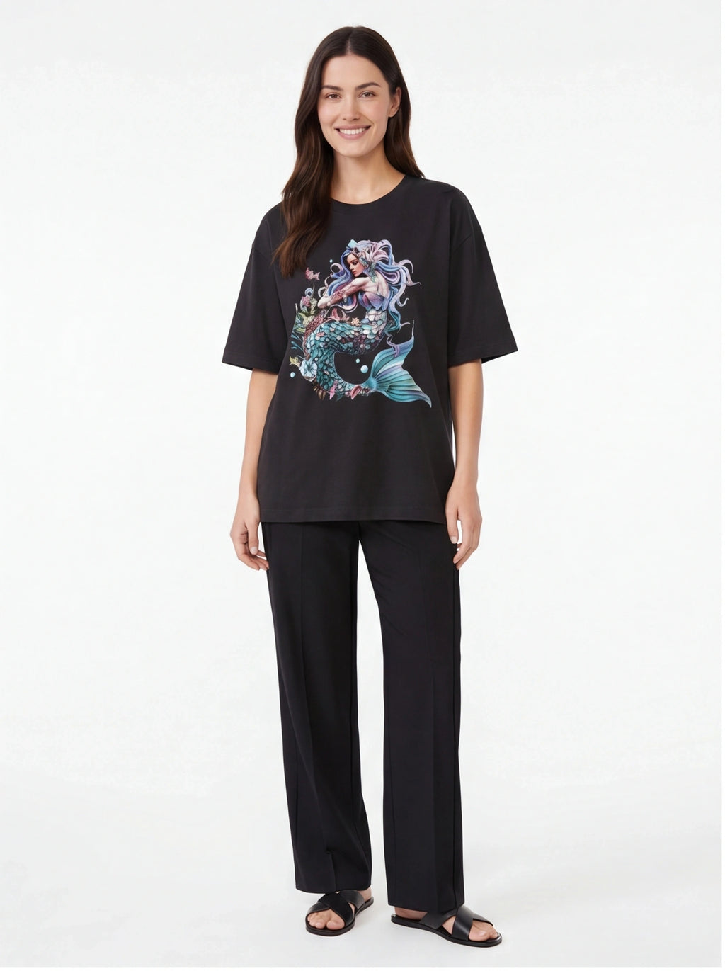 Serene Mermaid Oversized T-Shirt