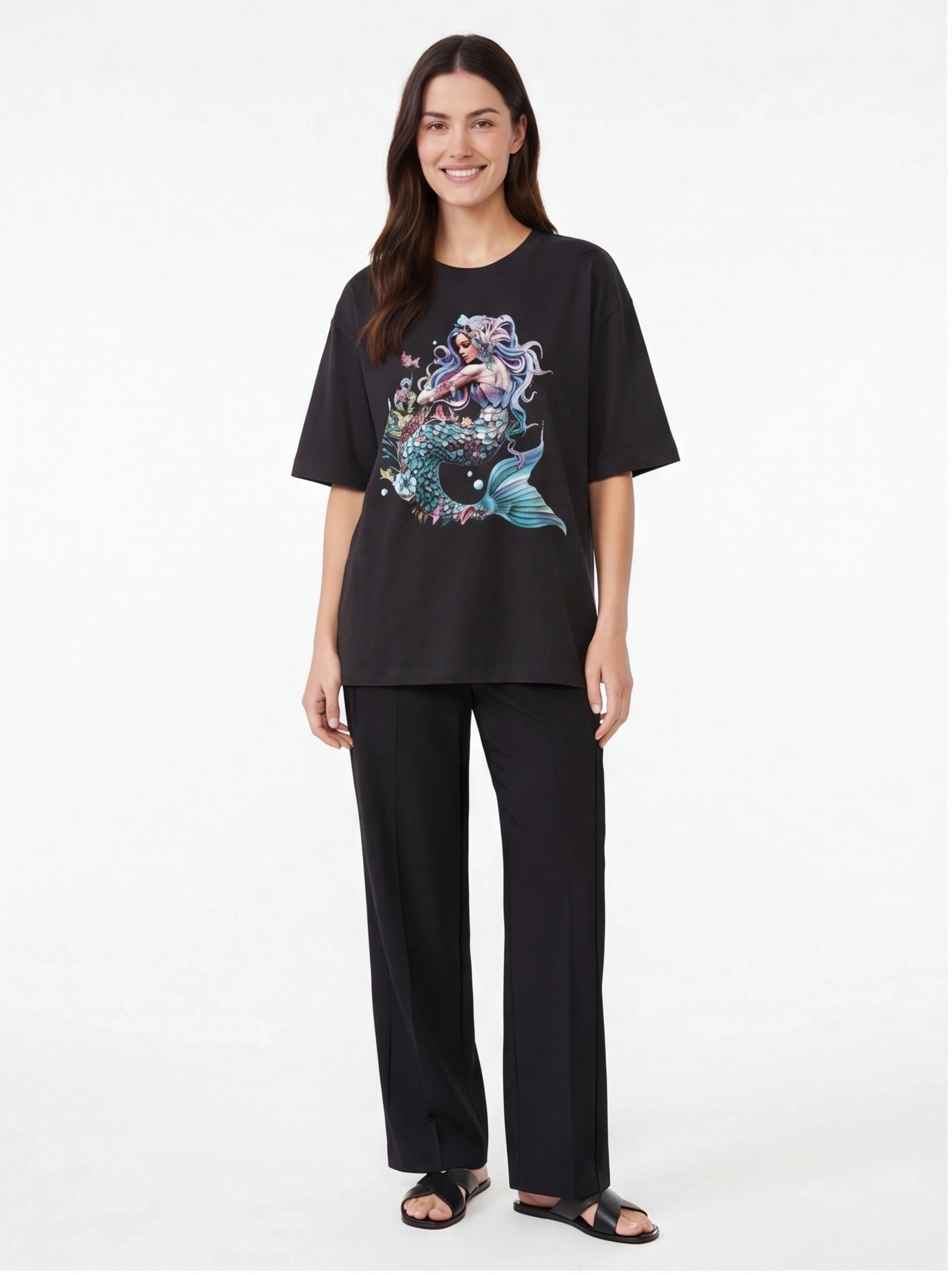 Serene Mermaid Oversized T-Shirt