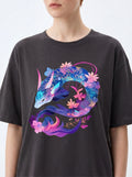 Floral Sea Dragon Oversized T-Shirt