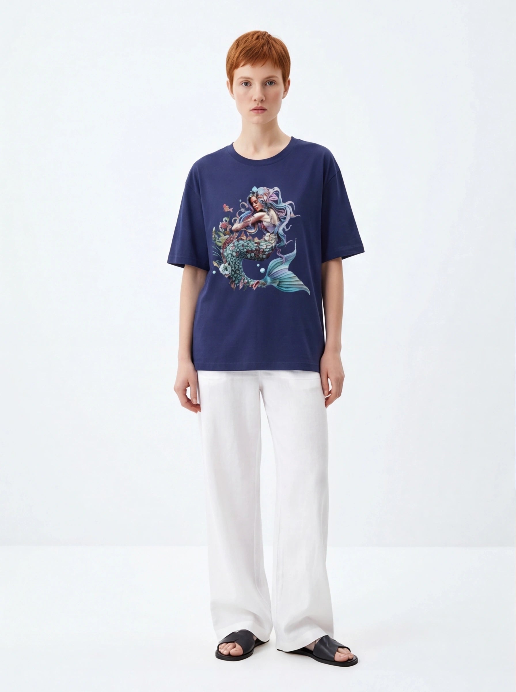 Serene Mermaid Oversized T-Shirt