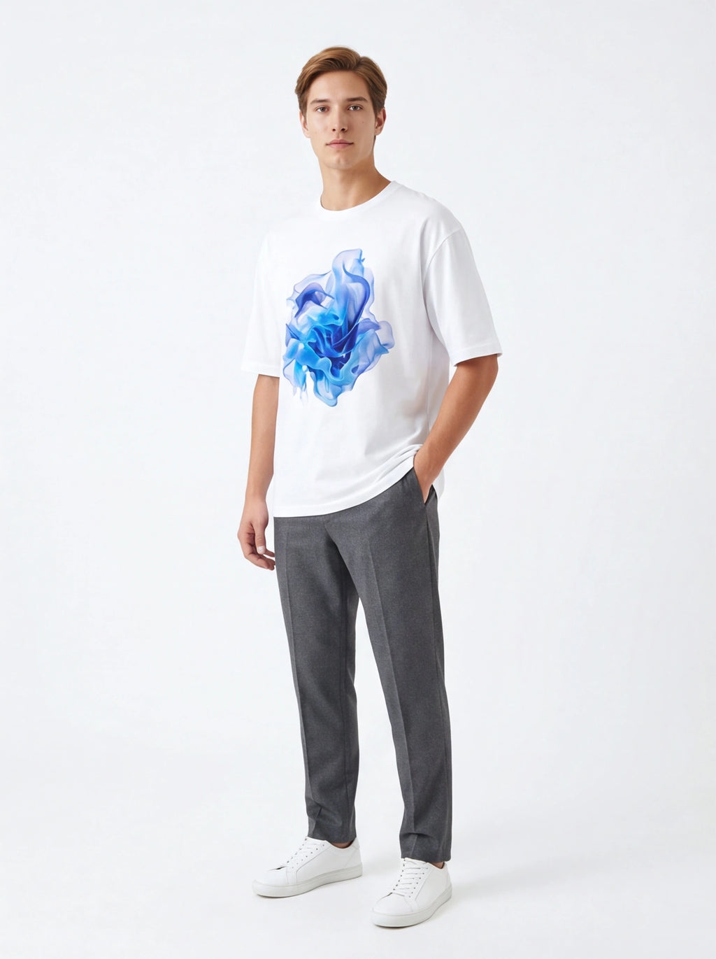 Fluid blue Oversized T-Shirt