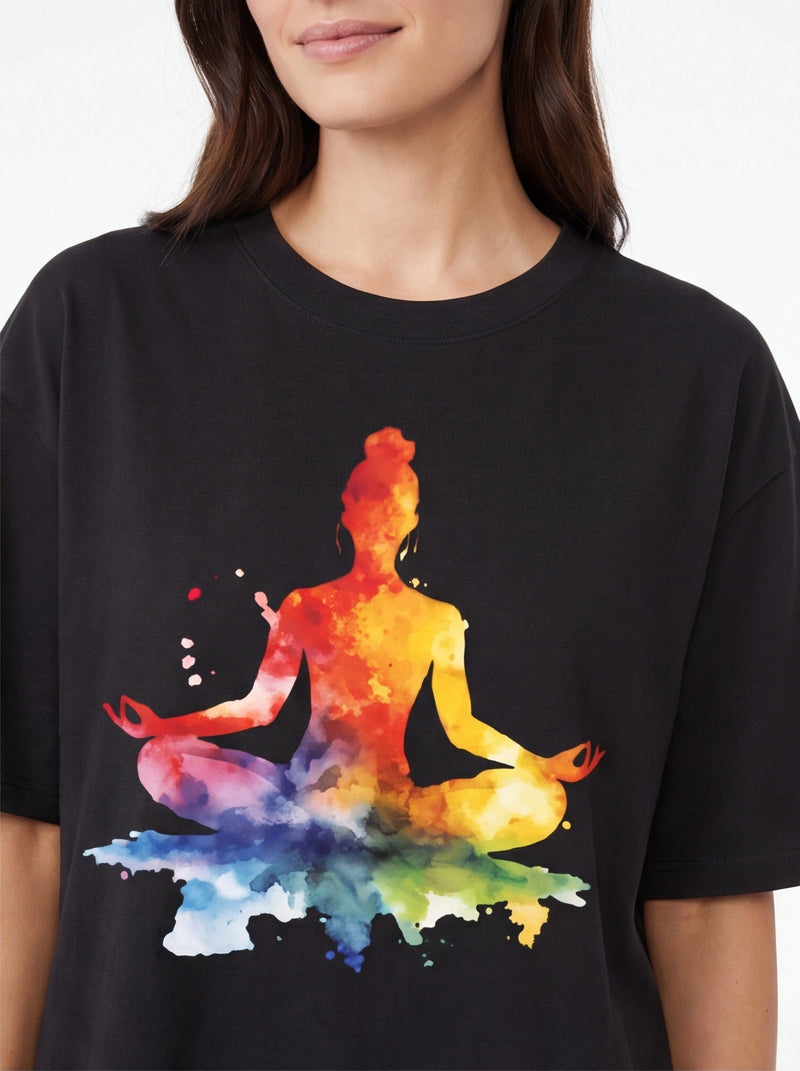 Meditation Oversized T-Shirt – Black