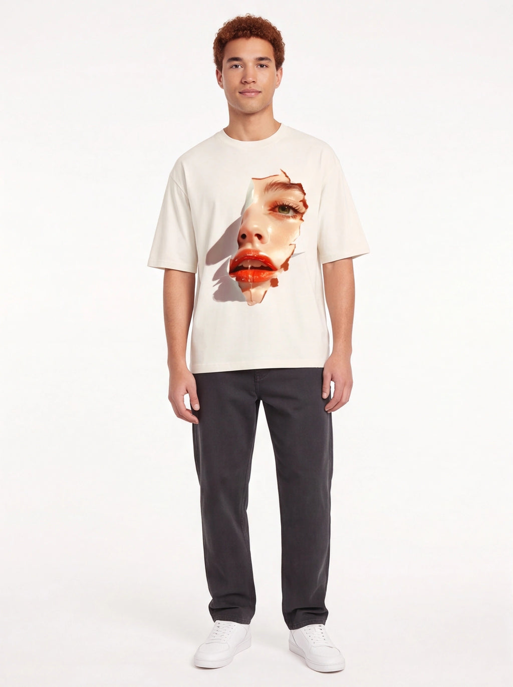 Glossy Lips Oversized T-Shirt