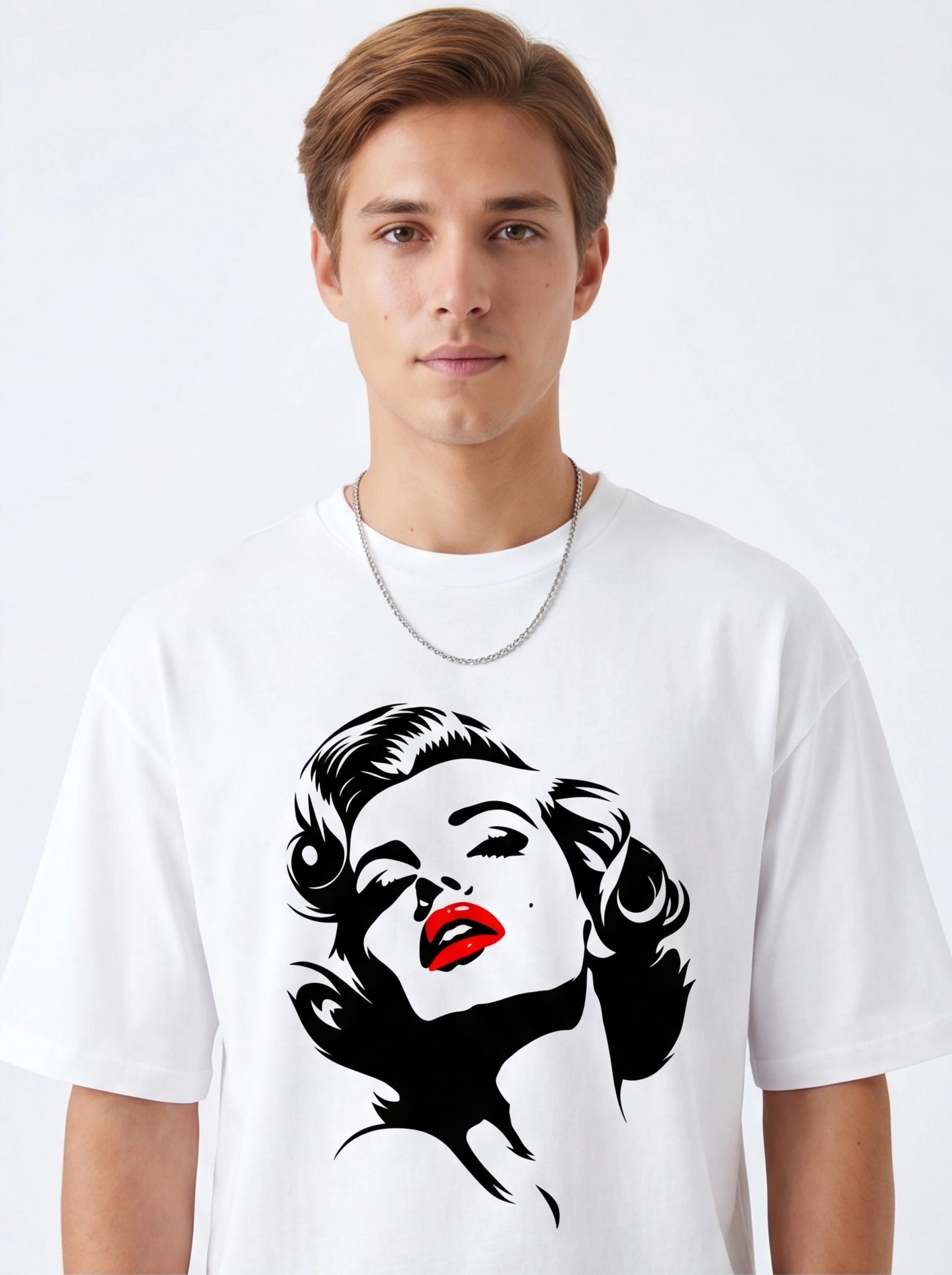 Vintage Pinup Lady Oversized T-Shirt