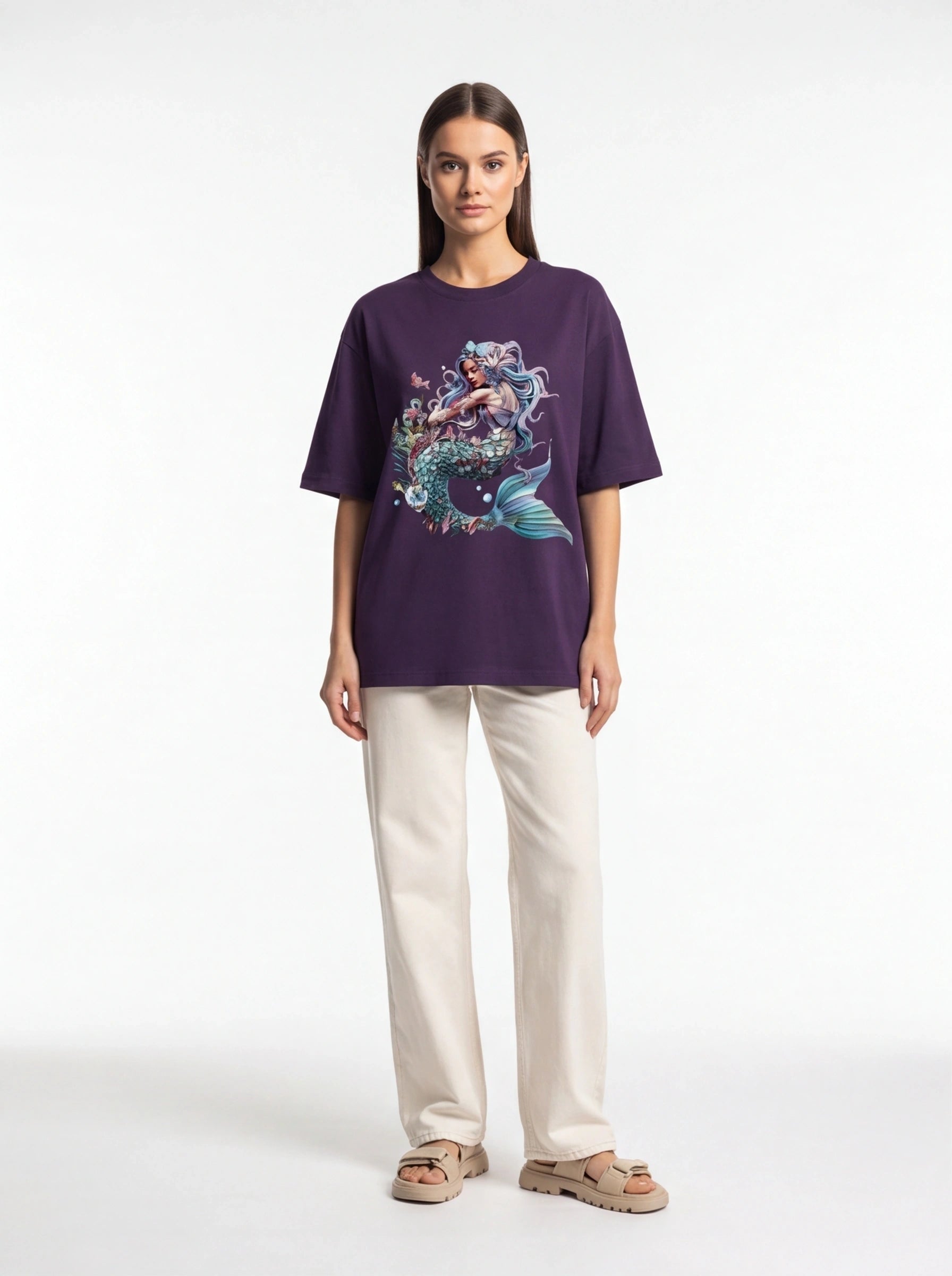 Serene Mermaid Oversized T-Shirt