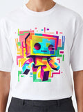 Colorful Robot Oversized T-Shirt