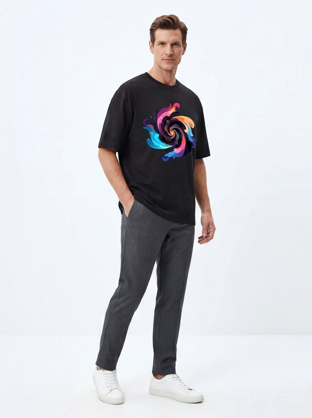 Swirl Vortex Oversized T-Shirt