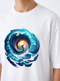 Ocean Swirl Oversized T-Shirt