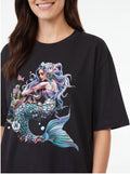 Serene Mermaid Oversized T-Shirt