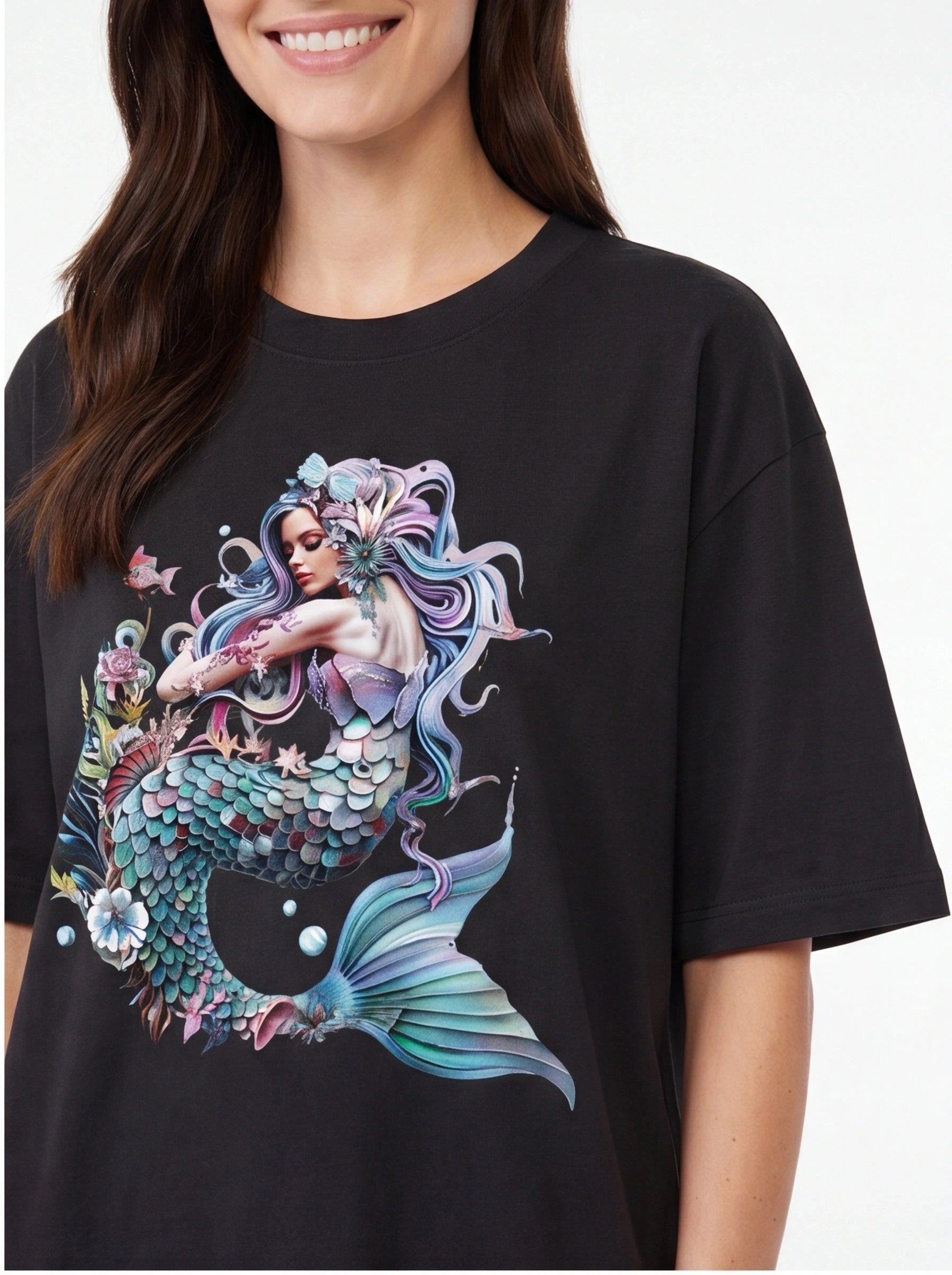 Serene Mermaid Oversized T-Shirt