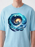 Ocean Swirl Oversized T-Shirt