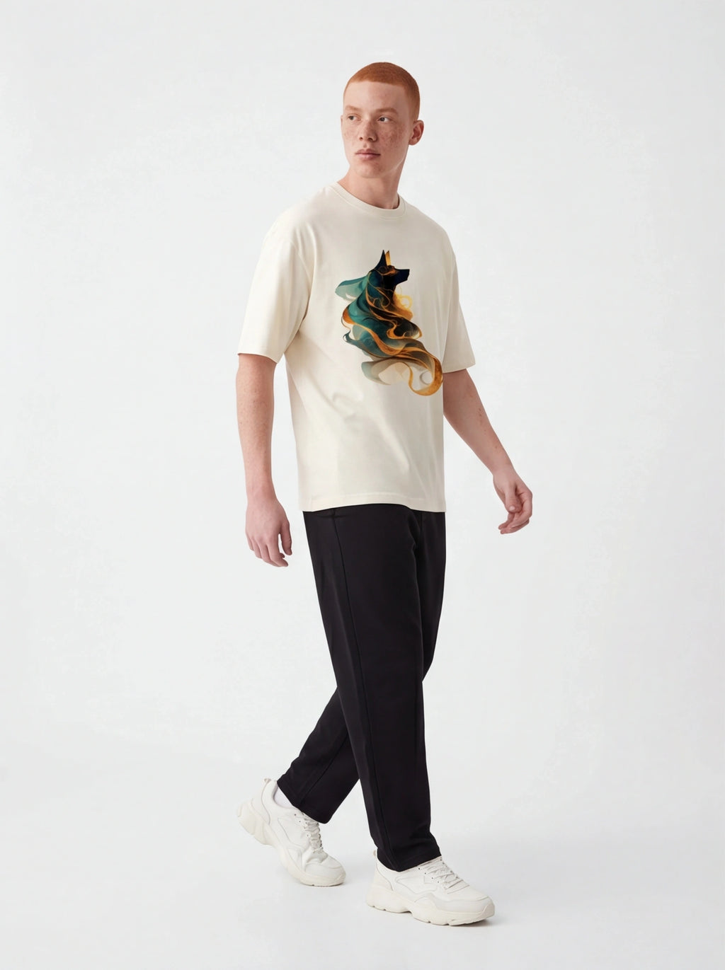Colorful Wolf Oversized T-Shirt