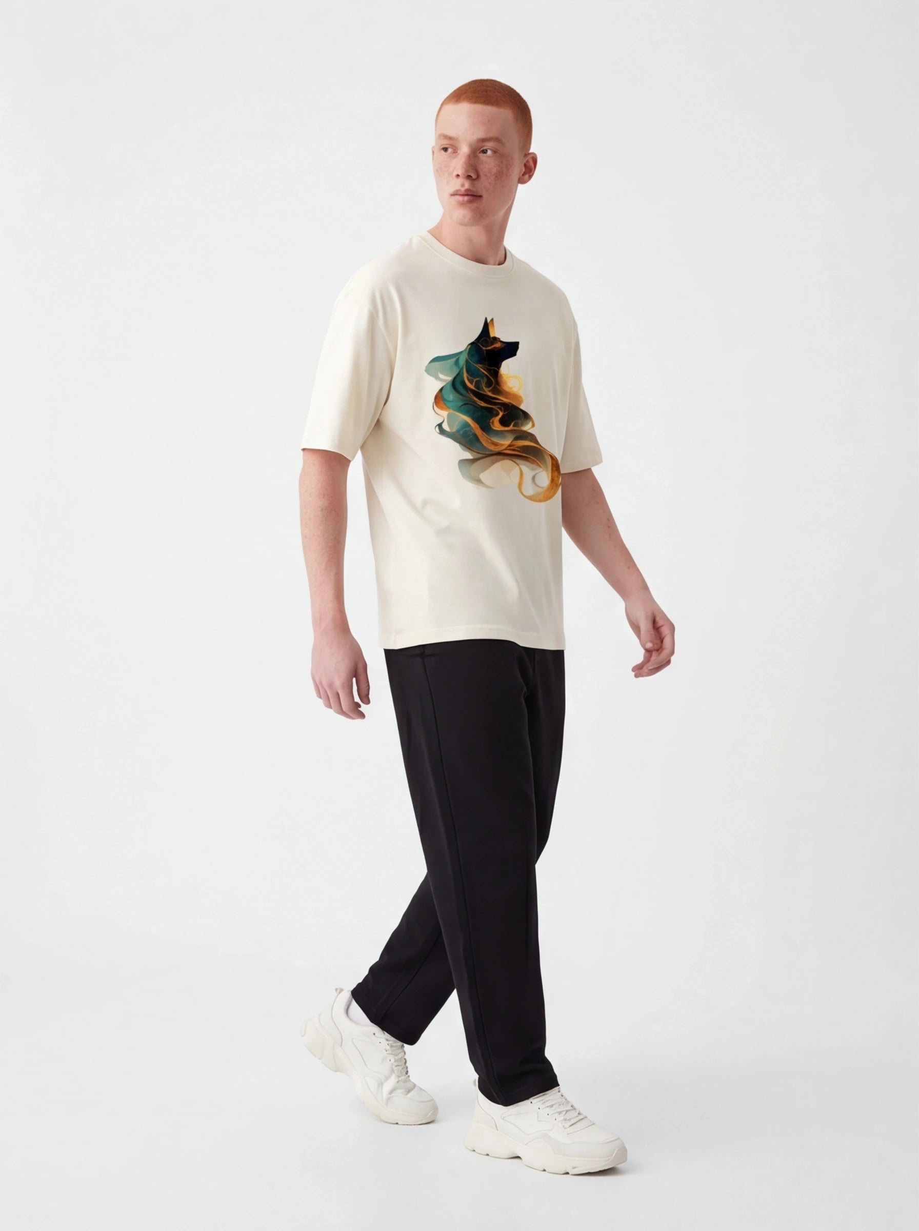 Colorful Wolf Oversized T-Shirt