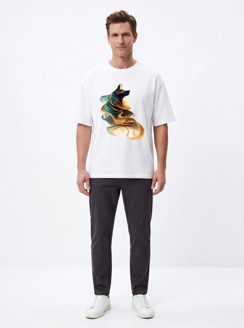 Colorful Wolf Oversized T-Shirt