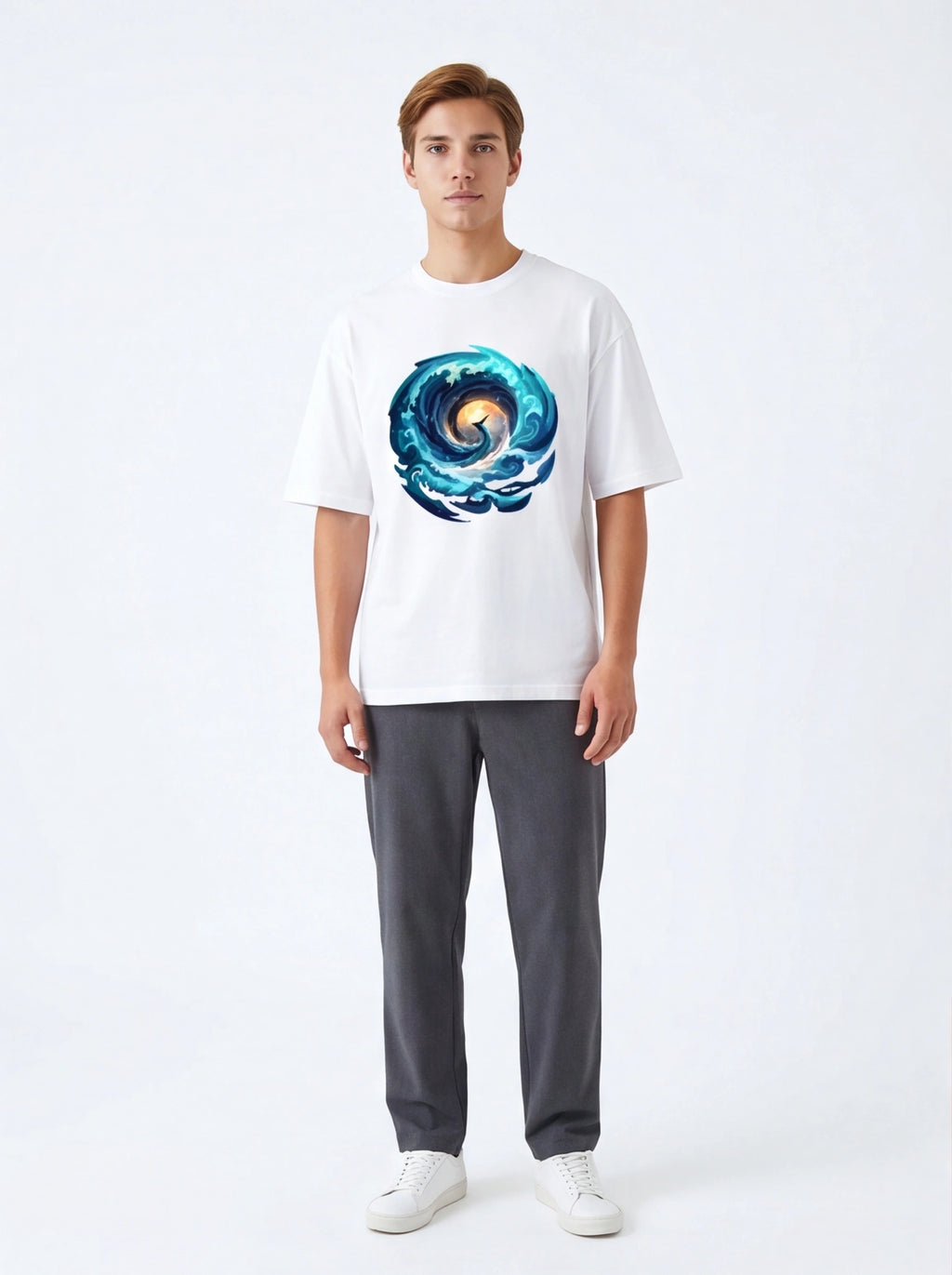 Ocean Swirl Oversized T-Shirt