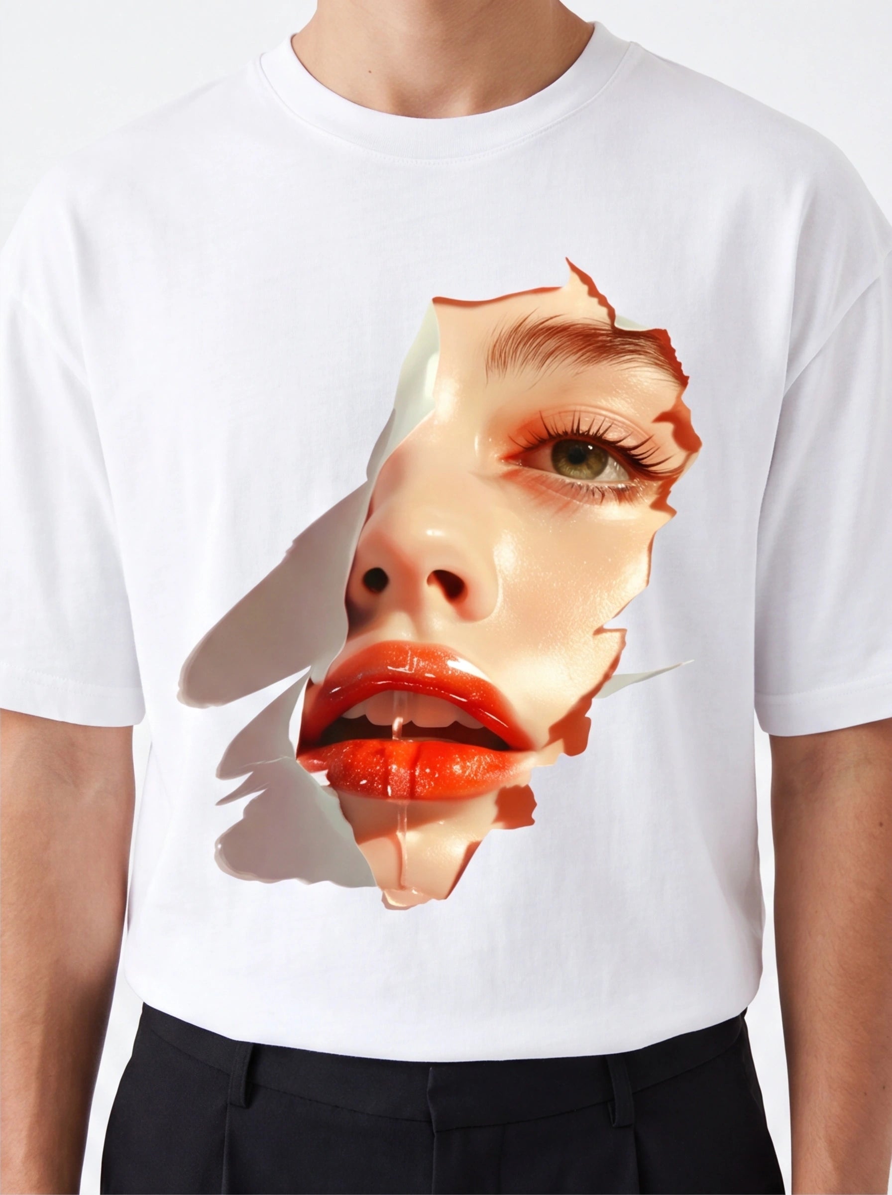 Glossy Lips Oversized T-Shirt