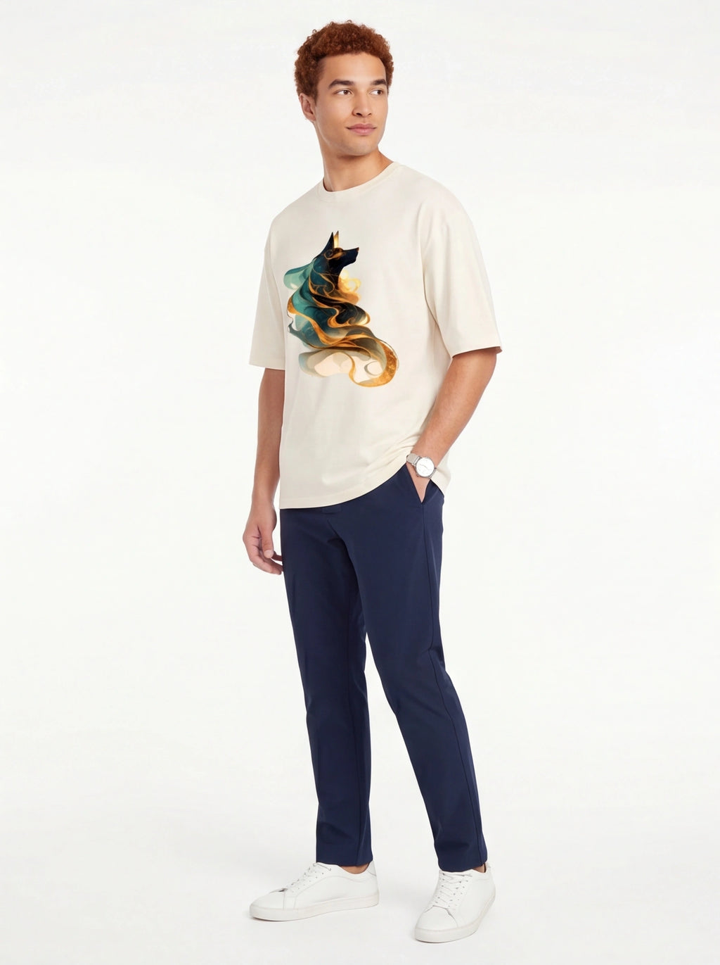Colorful Wolf Oversized T-Shirt