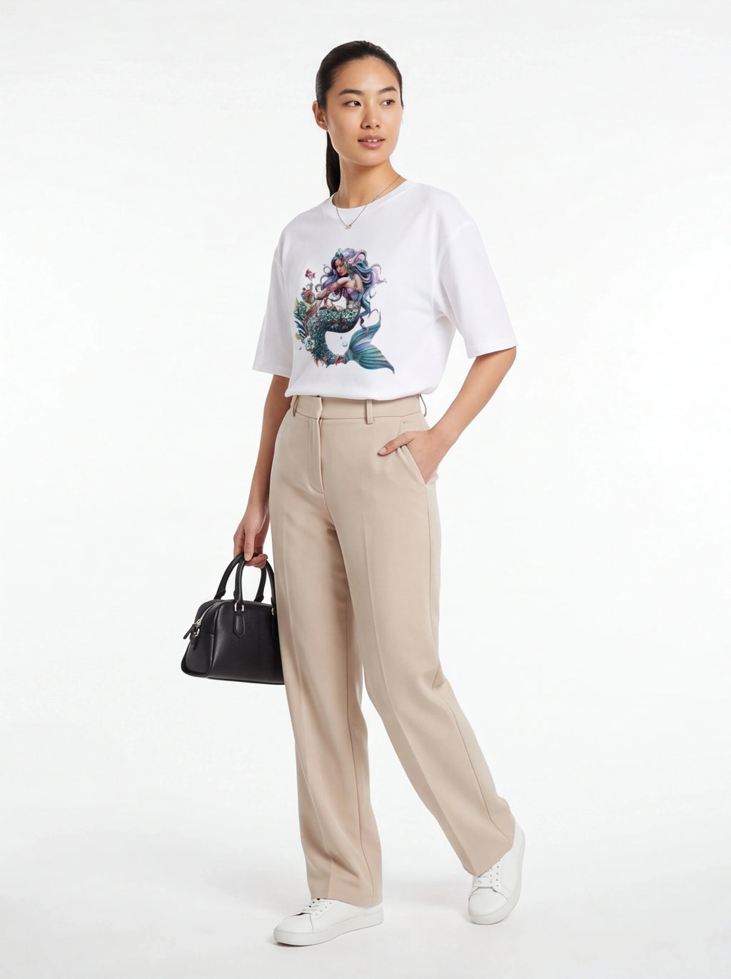 Serene Mermaid Oversized T-Shirt