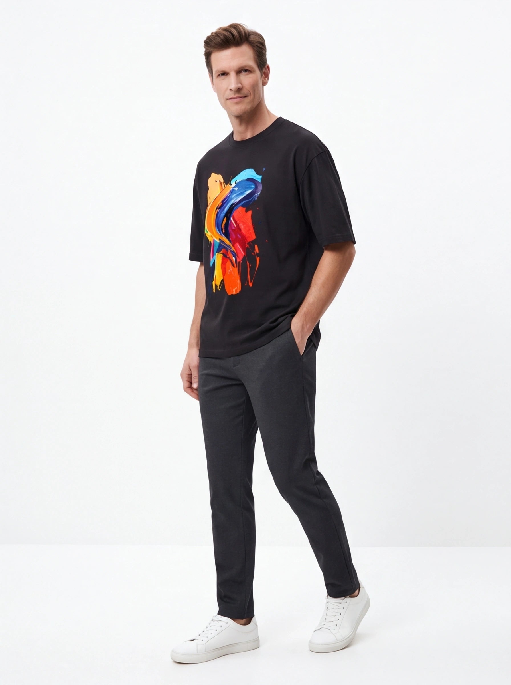 Paint Splatter Oversized T-Shirt
