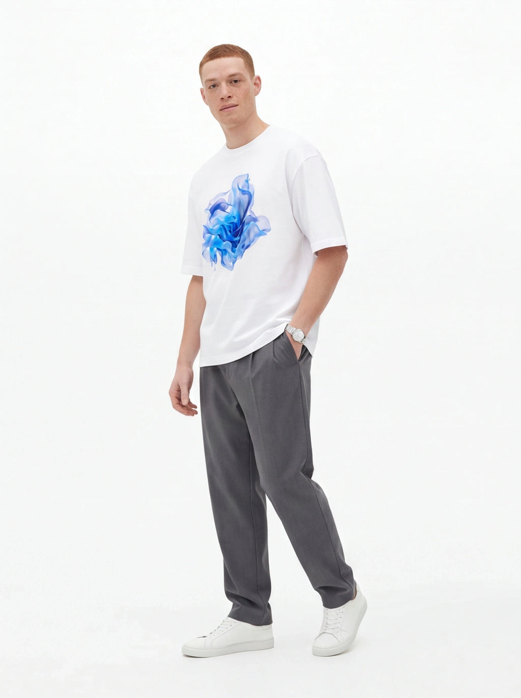Fluid blue Oversized T-Shirt