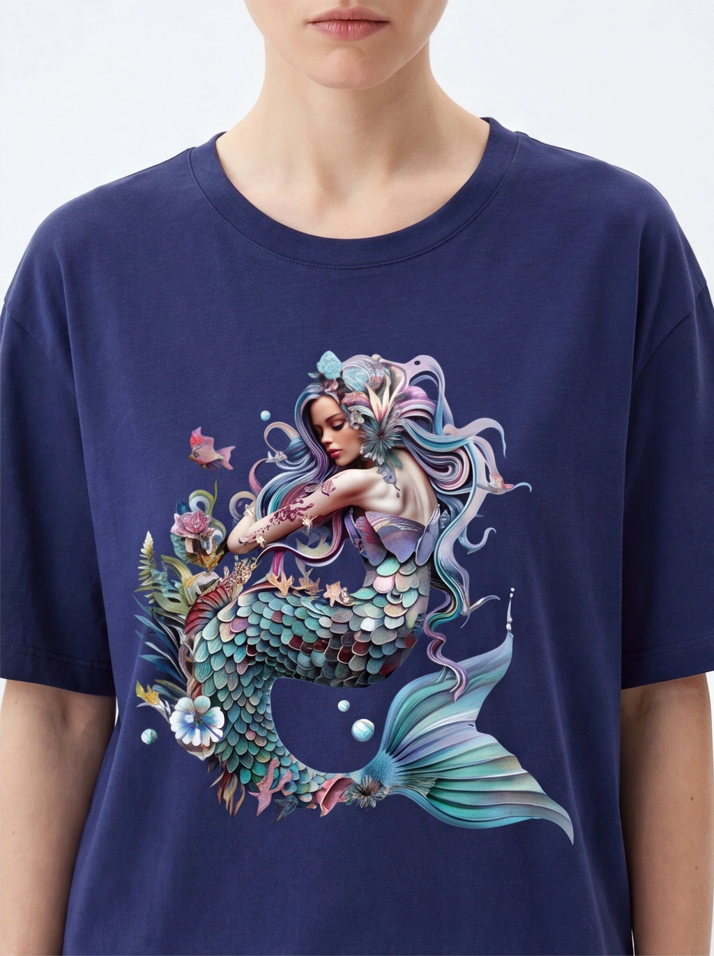 Serene Mermaid Oversized T-Shirt