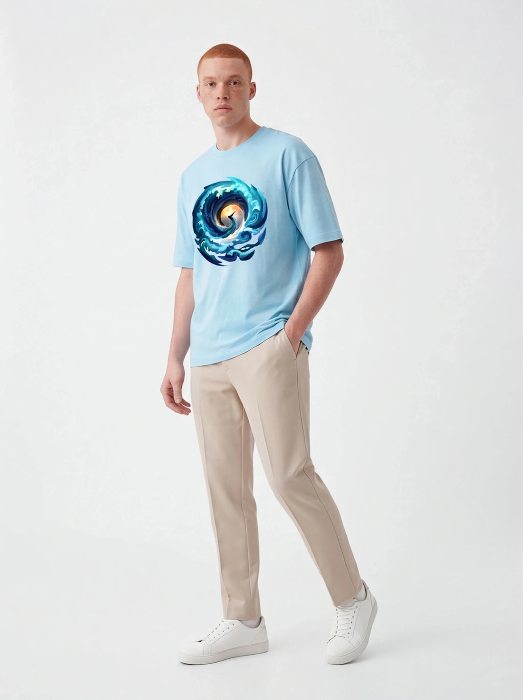 Ocean Swirl Oversized T-Shirt