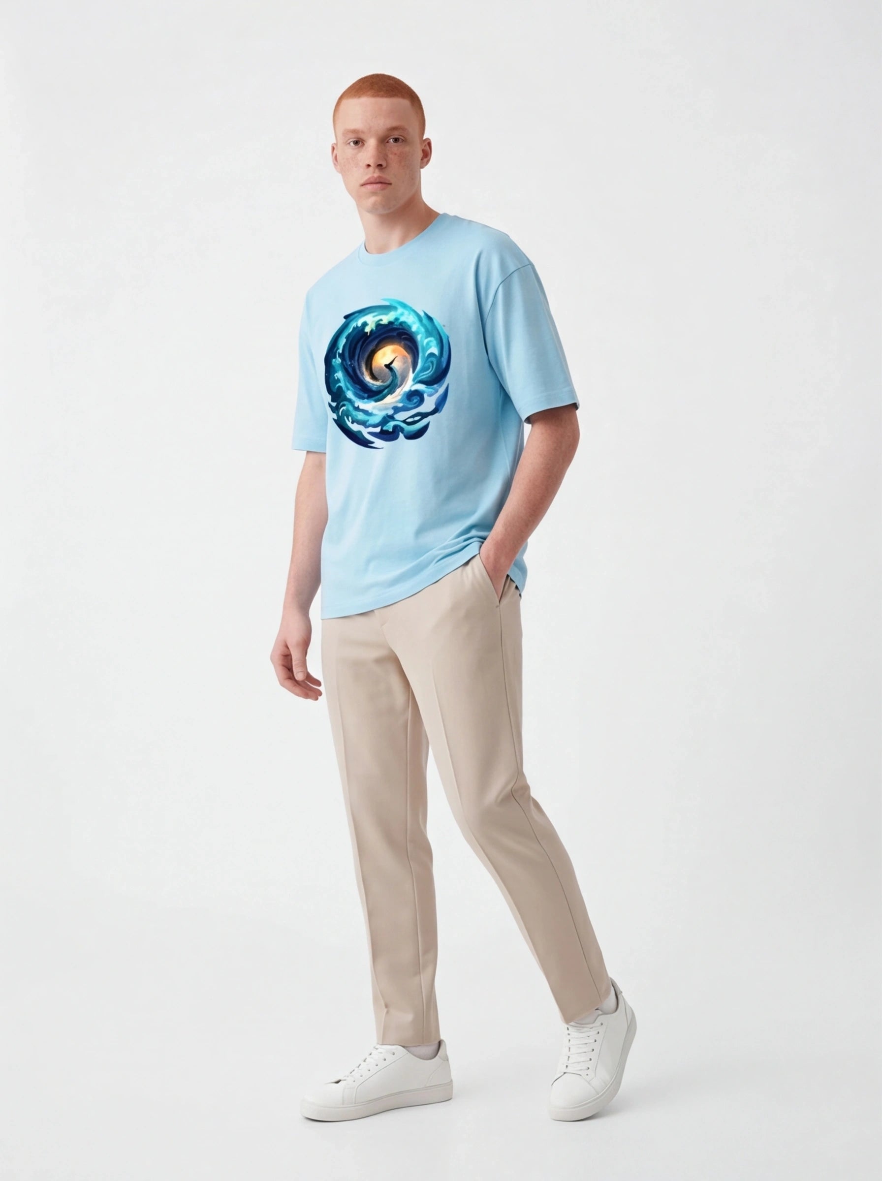 Ocean Swirl Oversized T-Shirt