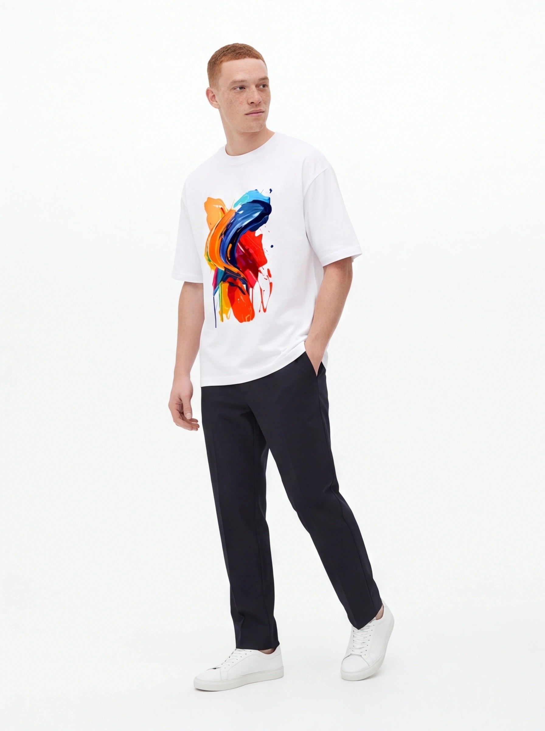 Paint Splatter Oversized T-Shirt