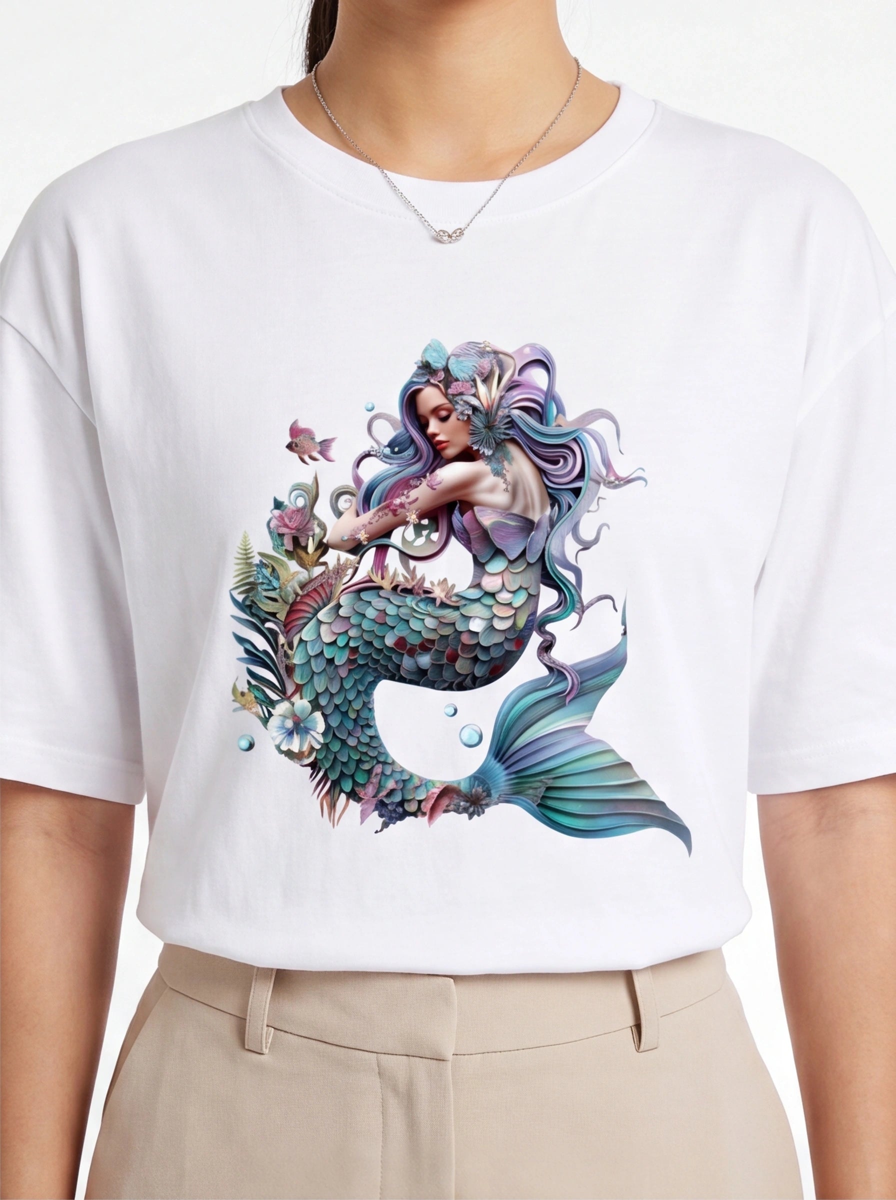 Serene Mermaid Oversized T-Shirt