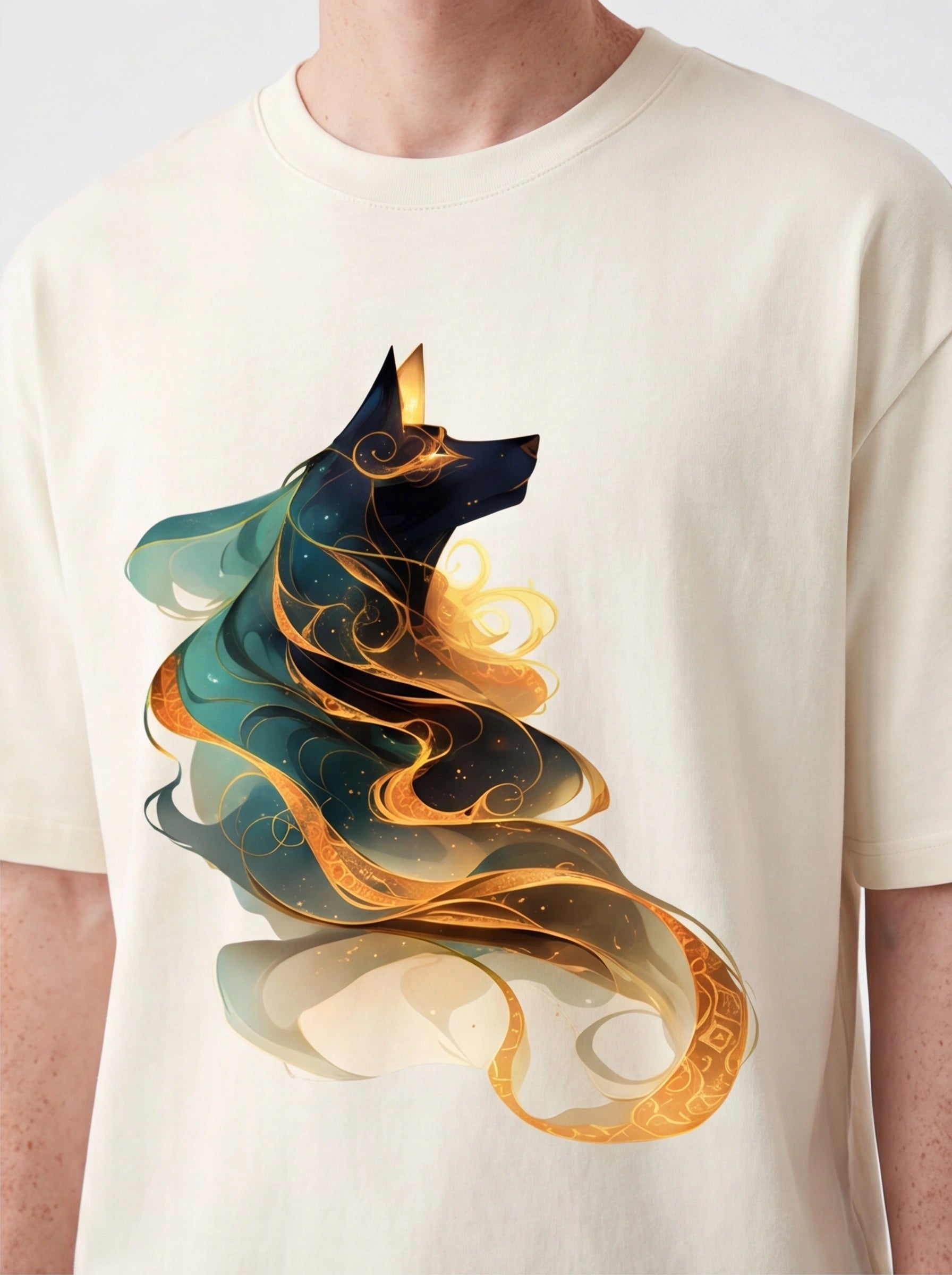 Colorful Wolf Oversized T-Shirt