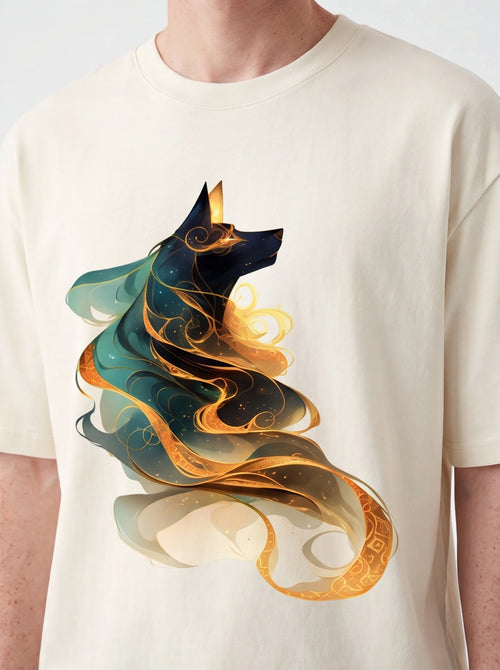 Colorful Wolf Oversized T-Shirt