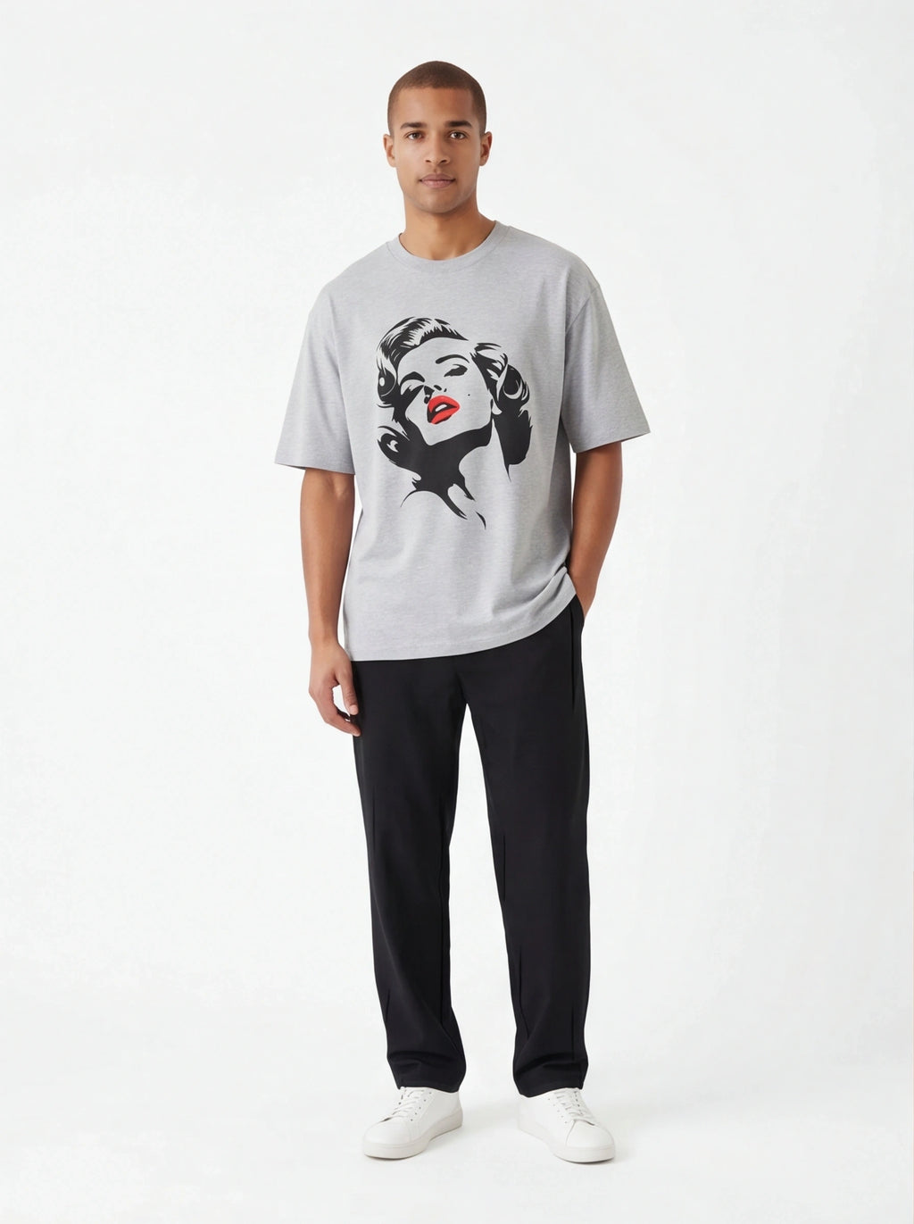 Vintage Pinup Lady Oversized T-Shirt