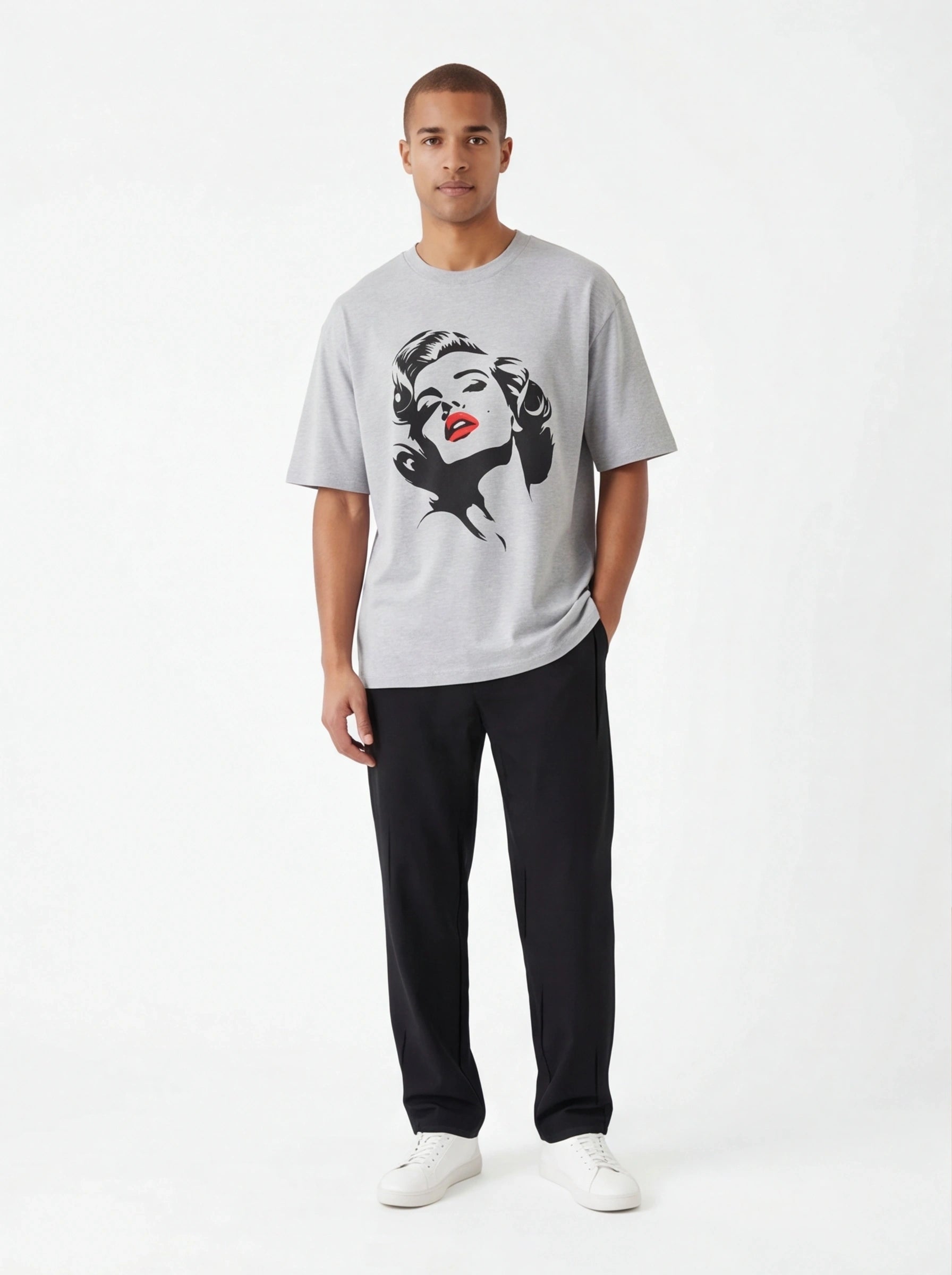 Vintage Pinup Lady Oversized T-Shirt