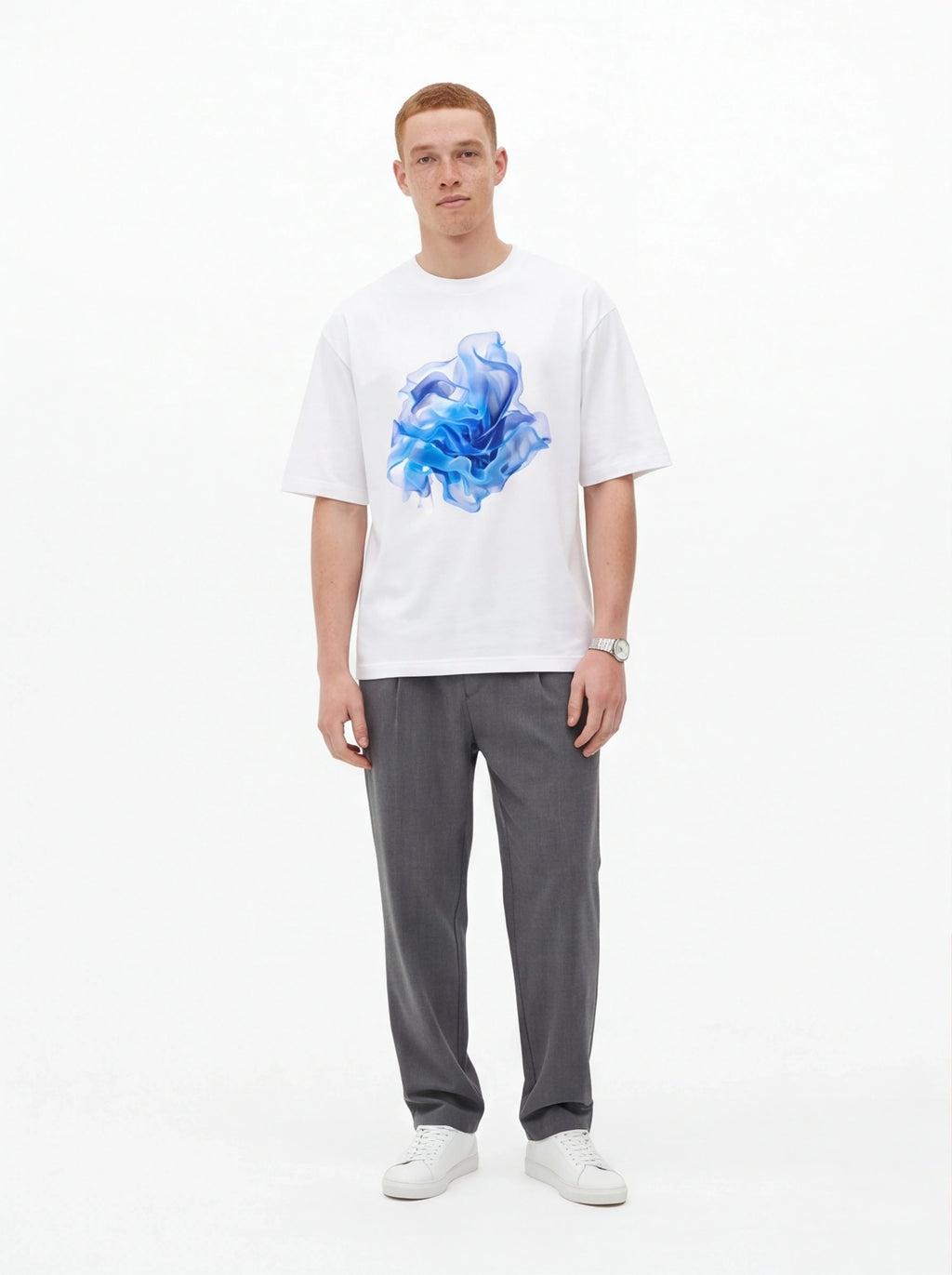 Fluid blue Oversized T-Shirt