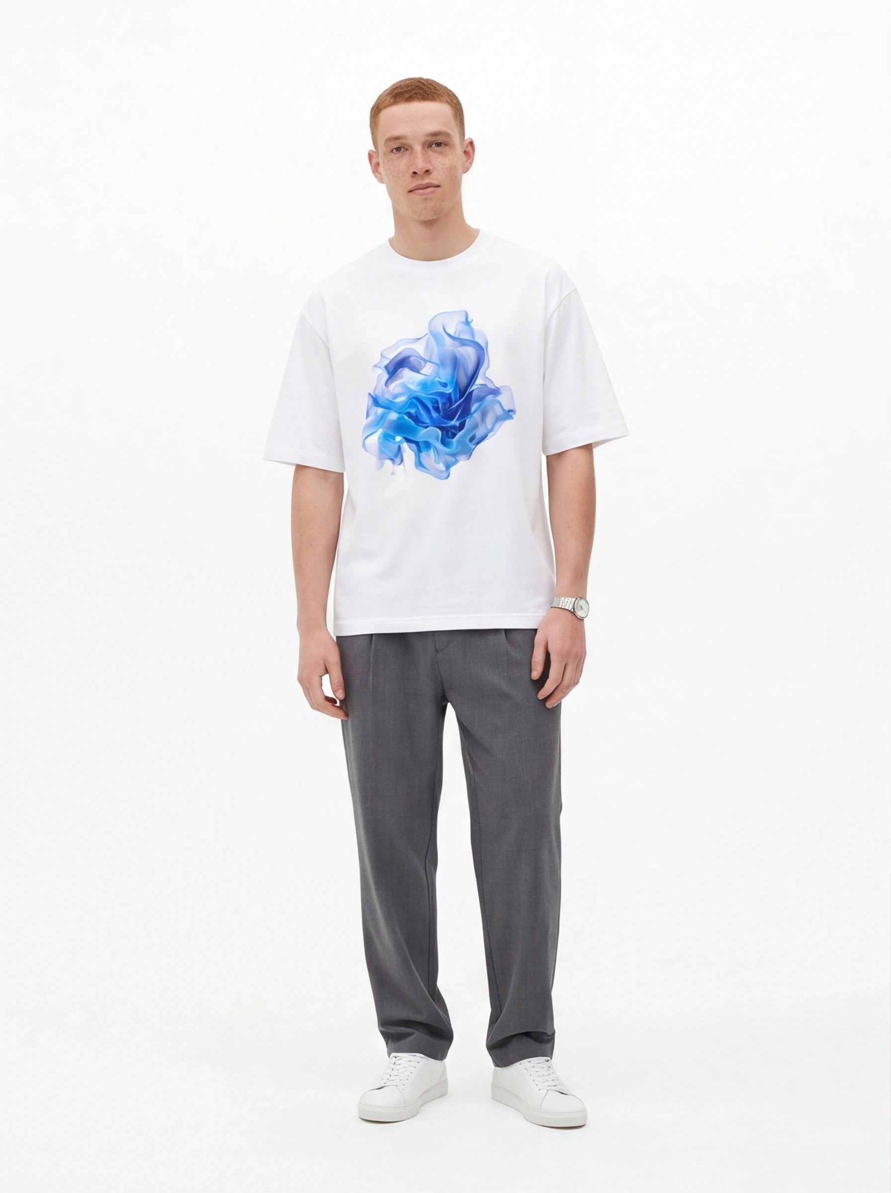 Fluid blue Oversized T-Shirt