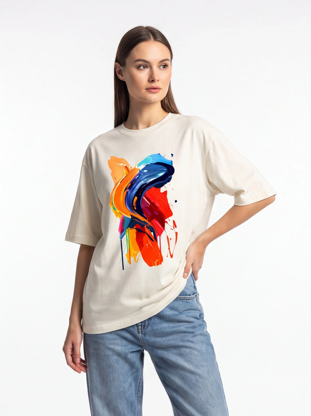 Paint Splatter Oversized T-Shirt