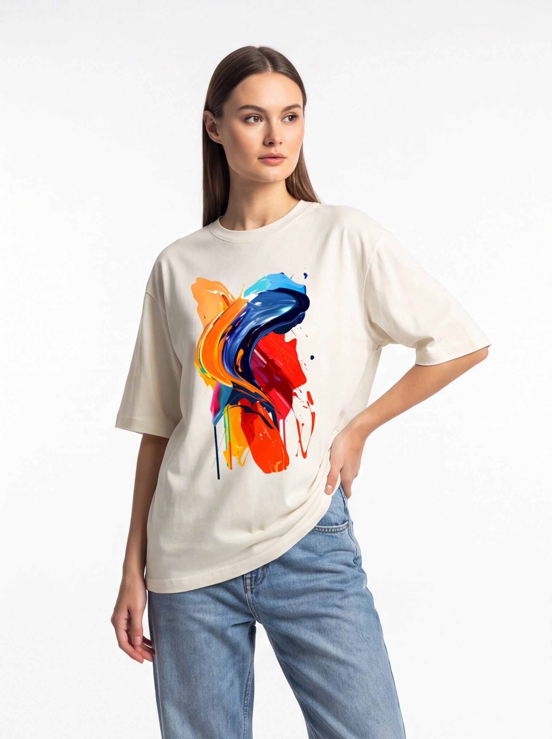 Paint Splatter Oversized T-Shirt