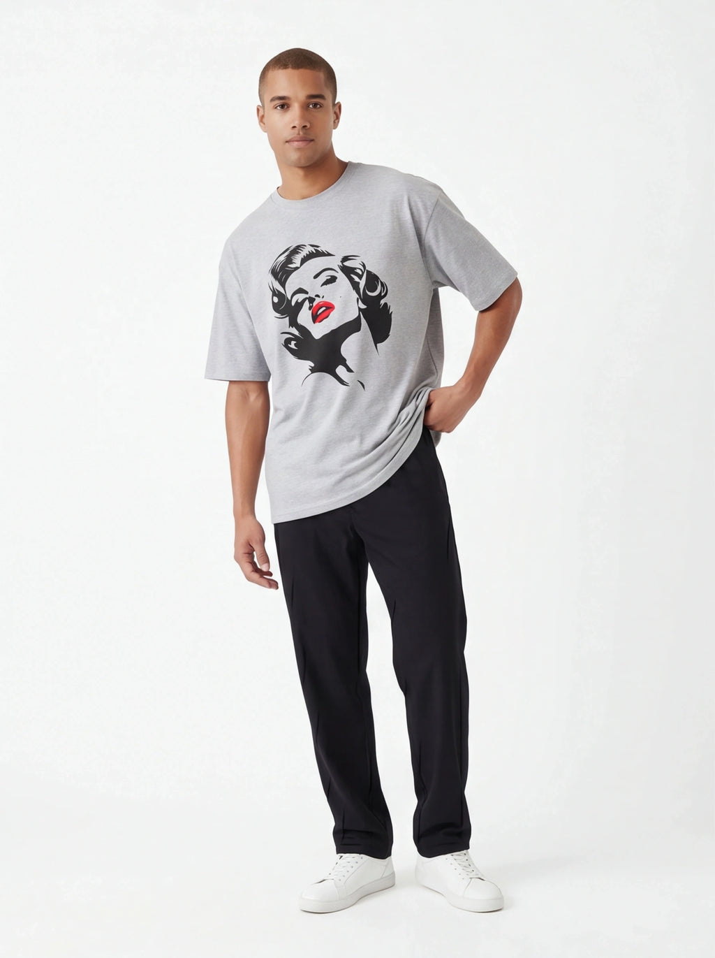 Vintage Pinup Lady Oversized T-Shirt