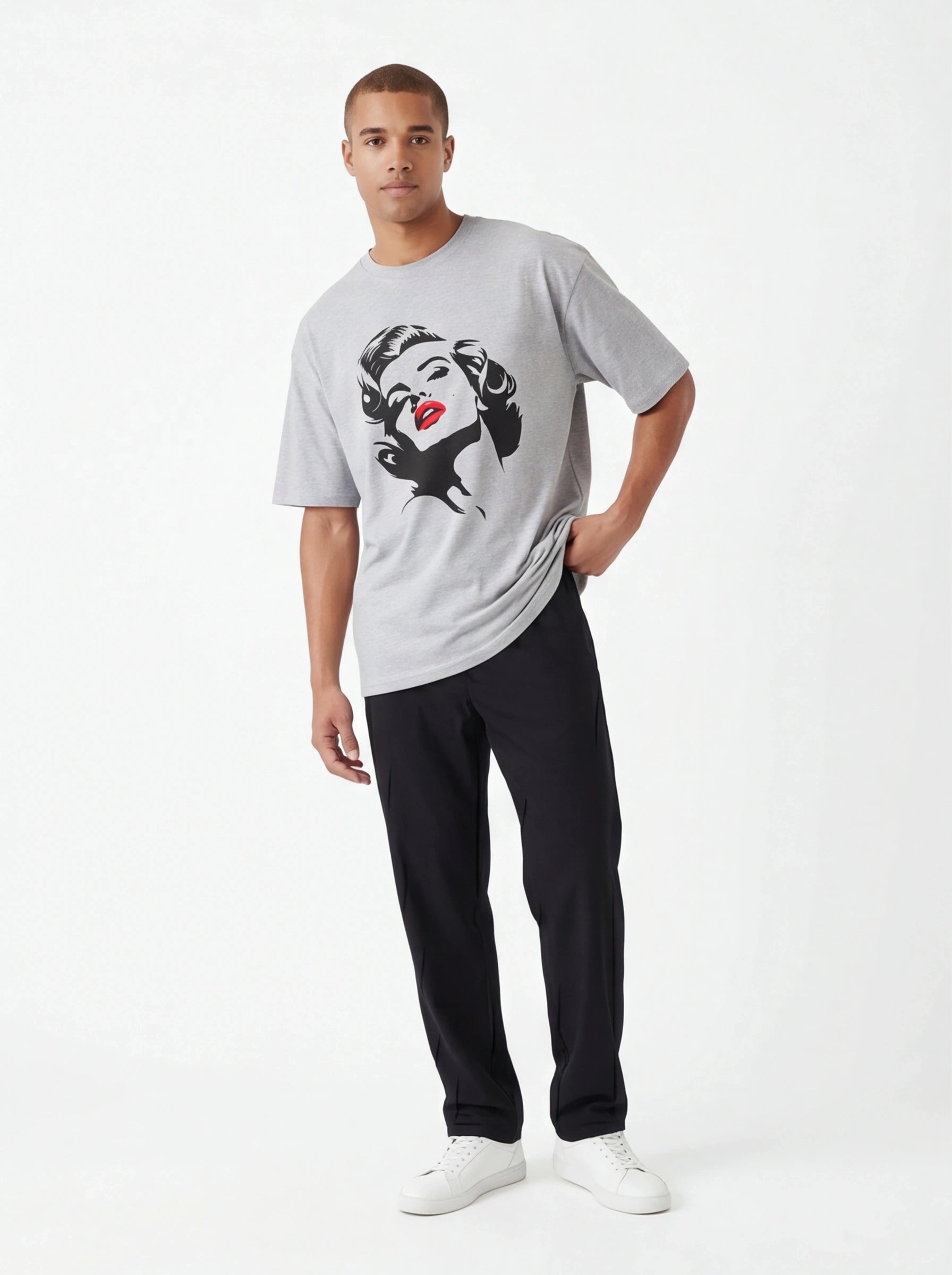 Vintage Pinup Lady Oversized T-Shirt