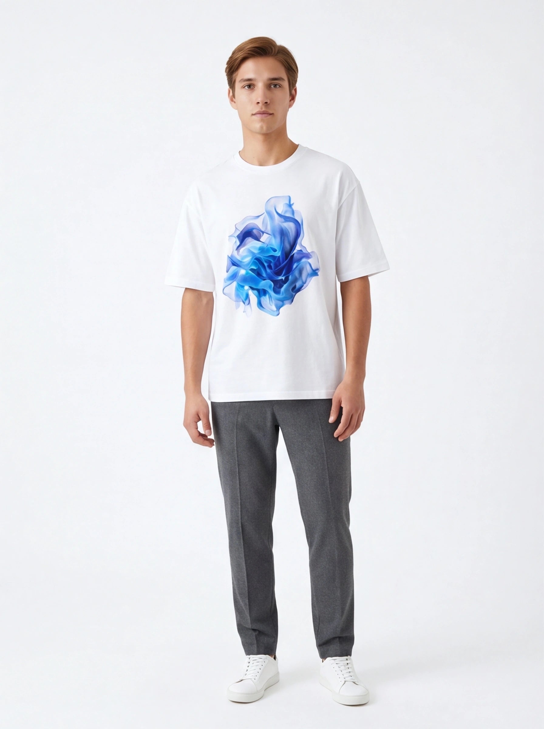 Fluid blue Oversized T-Shirt