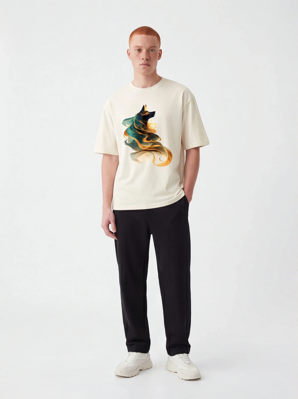 Colorful Wolf Oversized T-Shirt