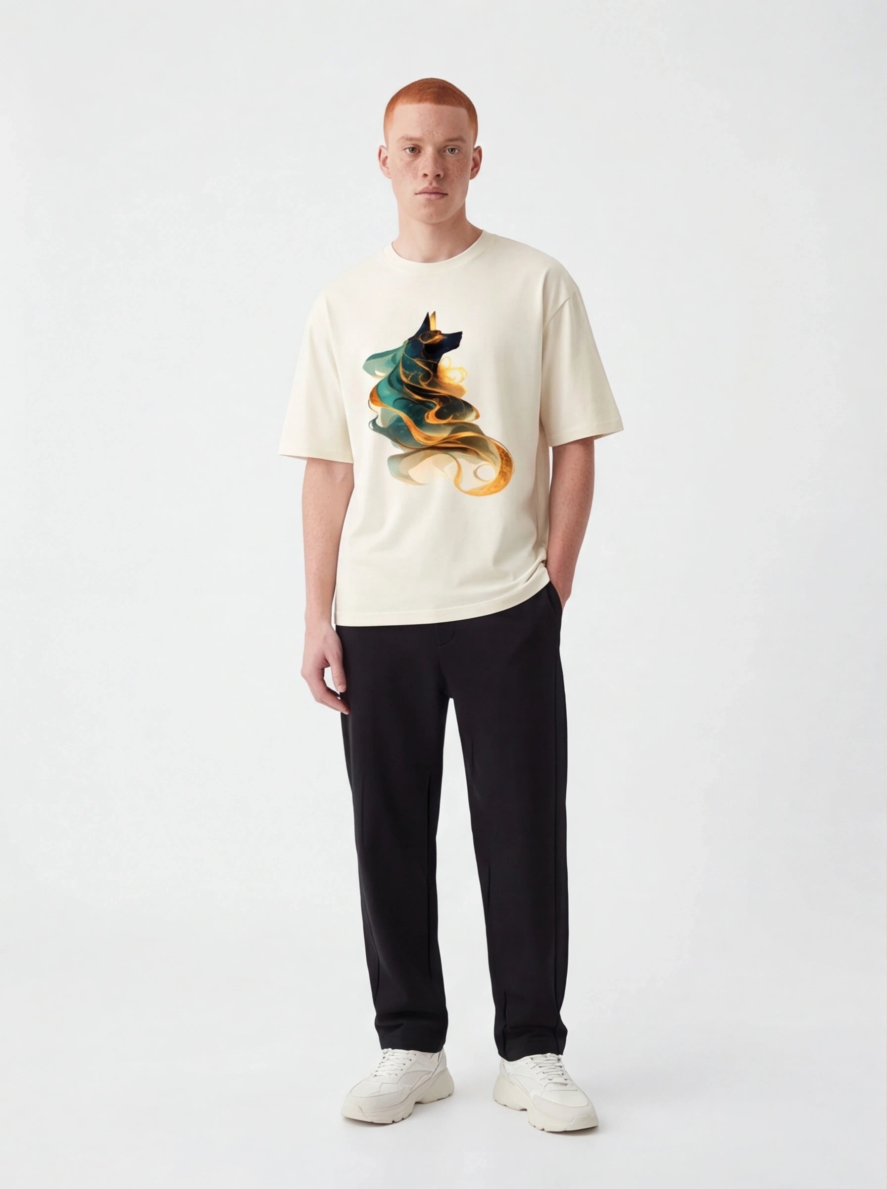 Colorful Wolf Oversized T-Shirt