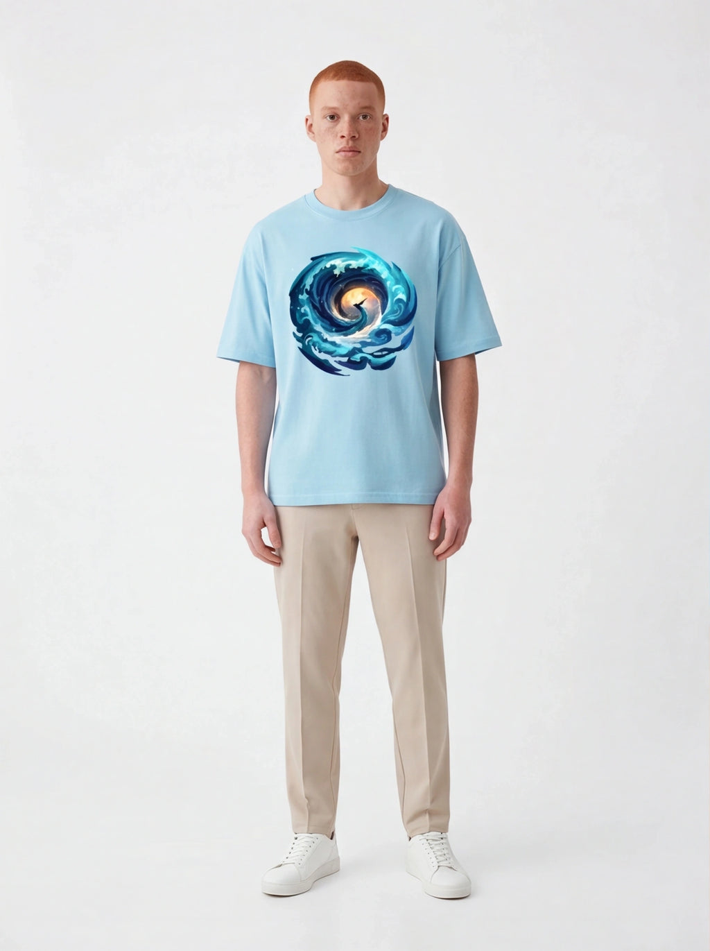 Ocean Swirl Oversized T-Shirt
