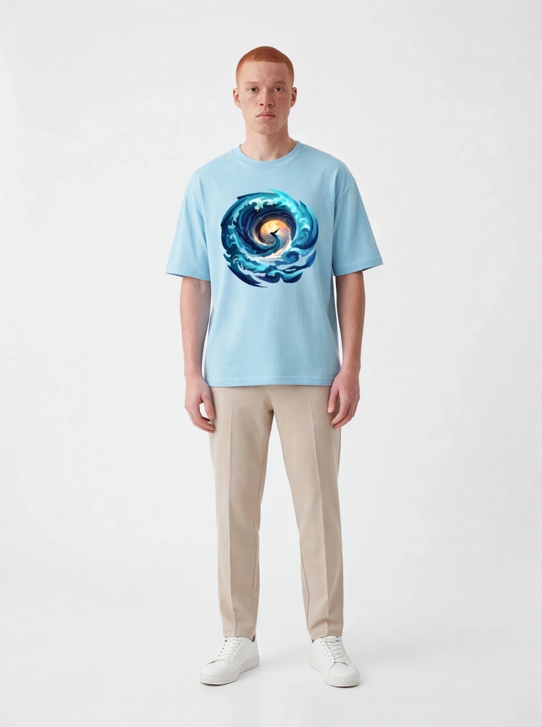 Ocean Swirl Oversized T-Shirt