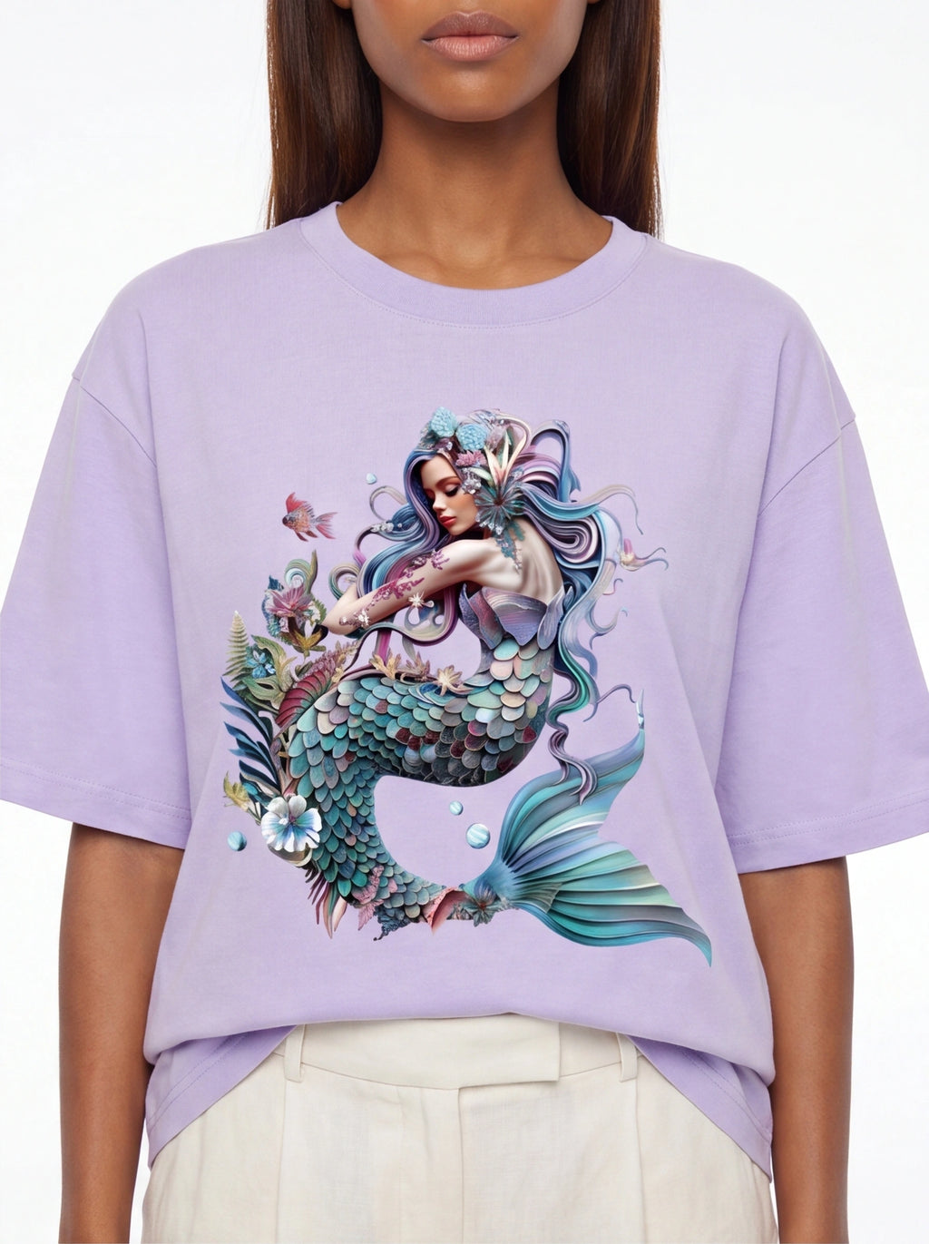 Serene Mermaid Oversized T-Shirt