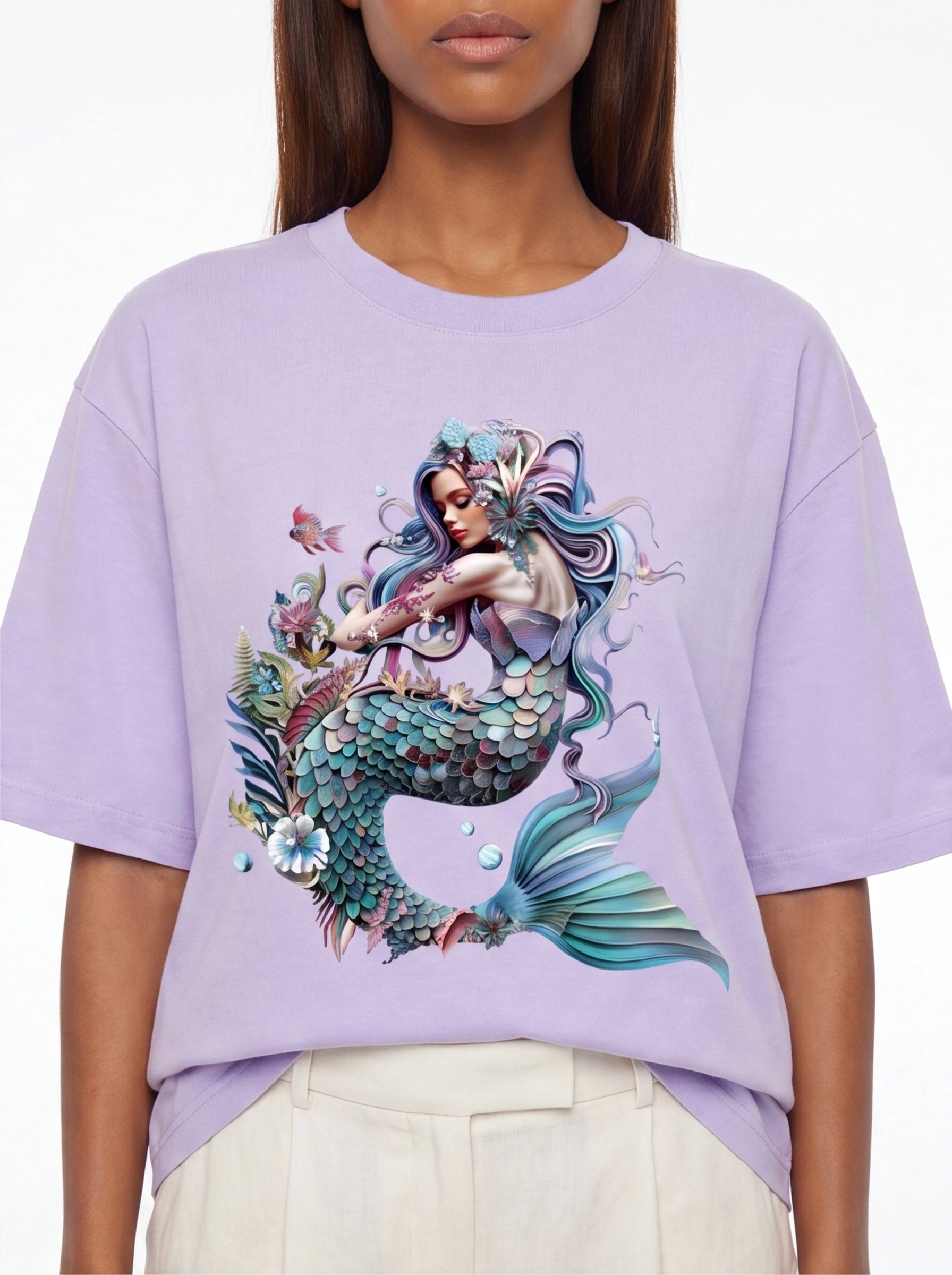 Serene Mermaid Oversized T-Shirt