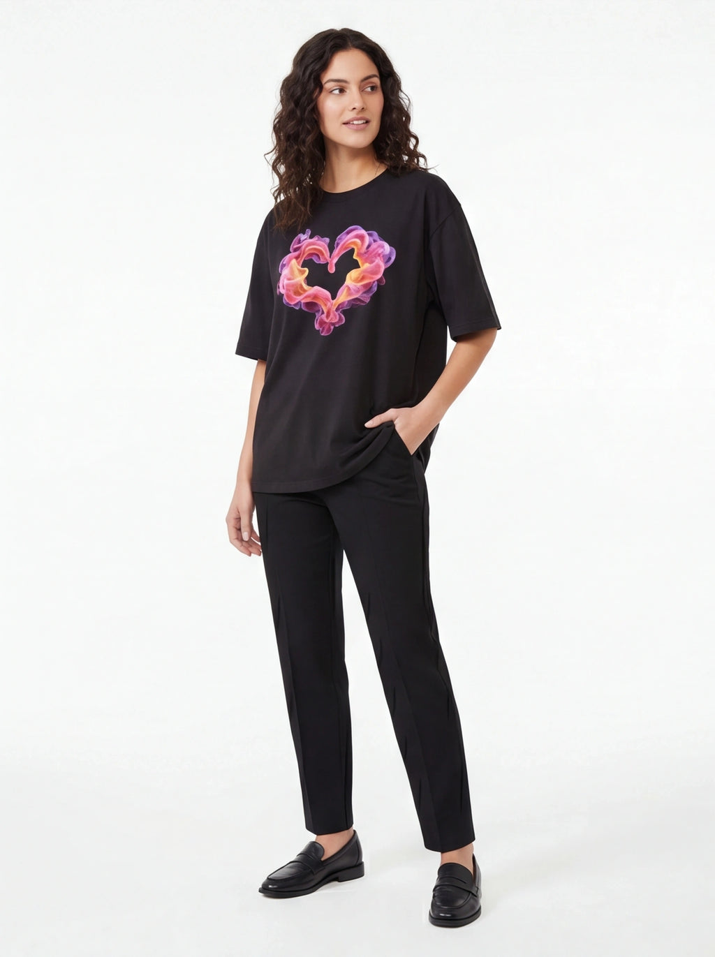 Smoke Heart Oversized T-Shirt
