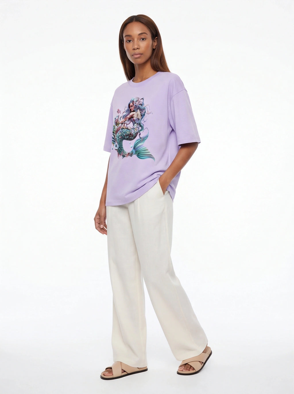 Serene Mermaid Oversized T-Shirt