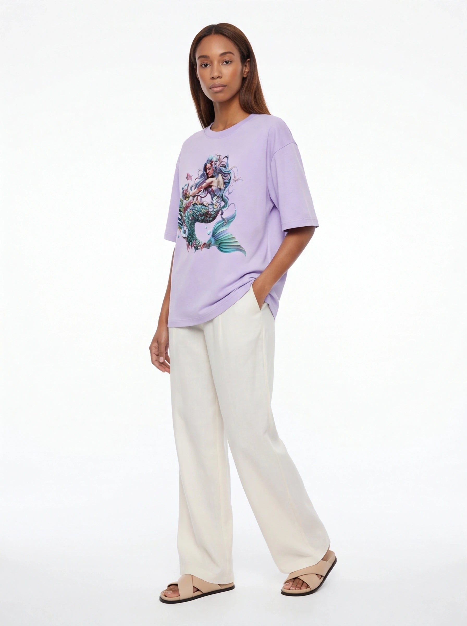 Serene Mermaid Oversized T-Shirt